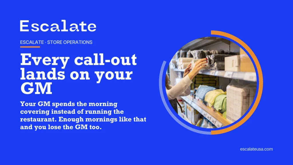 Every call-out lands on your general manager
