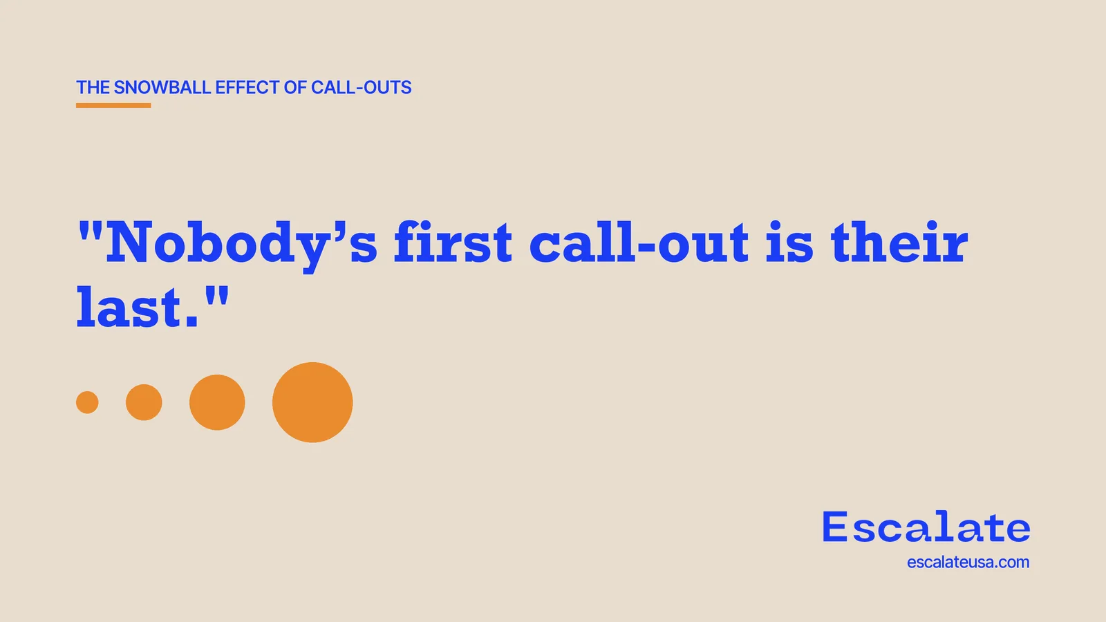 The snowball effect of call-outs: each one makes the next more likely
