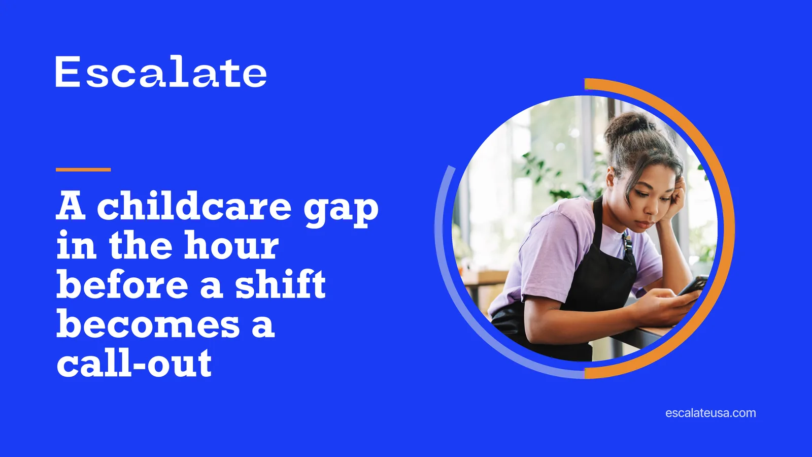 A childcare gap in the hour before a shift becomes a call-out